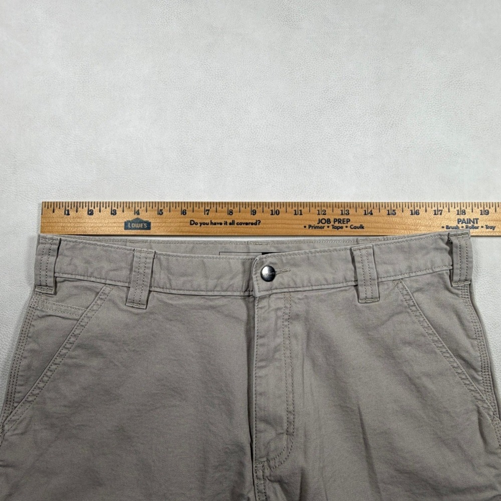 Carhartt Mens BS2514-M Rugged Flex Relaxed Fit Canvas Work Shorts Tan Khaki 36 - Picture 5 of 11